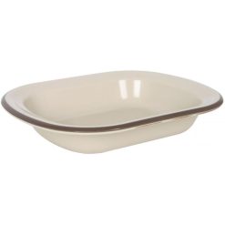 BOWL MELAMINA SOTAVENTO Rectg. FILO MARRON 25X20cm.