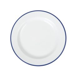 PLATO MELAMINA SOTAVENTO LLANO FILO AZUL 26x2.5cm.