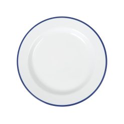 PLATO MELAMINA SOTAVENTO LLANO FILO AZUL 23x2.5cm.