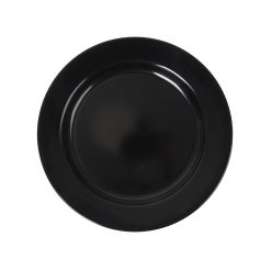 PLATO MELAMINA SOTAVENTO POSTRE NEGRO 20x2.5cm.