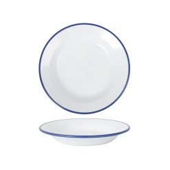 PLATO MELAMINA SOTAVENTO HONDO FILO AZUL 22x3.5cm.