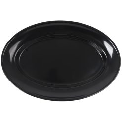 BANDEJA MELAMINA SOTAVENTO OVAL NEGRO25.5x17.5x3cm