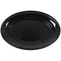 BANDEJA MELAMINA SOTAVENTO NEGRO OVAL 30X19.5cm.