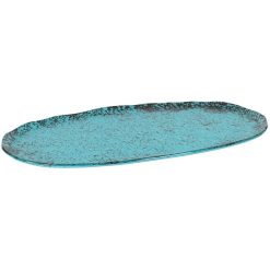 BANDEJA-PS-MURANO OVAL TURQUESA  40x20x1,5cm (5mm) &
