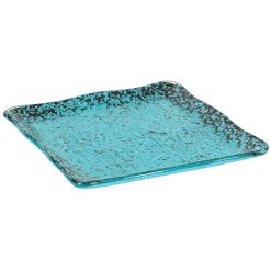PLATO-PS-MURANO MING TURQUESA 15X15cm (5mm) &