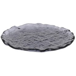 PLATO-PS-MURANO POSTRE NEGRO ø20x1,5cm (5mm) &