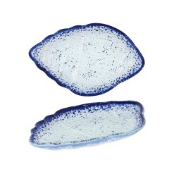 BANDEJA CARACOLA-PS-MURANO COBALTO 21.5x14X2cm (4mm) &