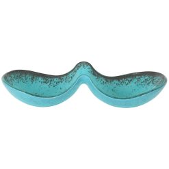 BOWL DOBLE-PS-MURANO TURQUESA 11x25x4cm (5mm) &