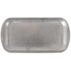 #-48 BANDEJA-PS-INOX PLATA VIEJA 33.5x17x1.5cm. VINTAGE
