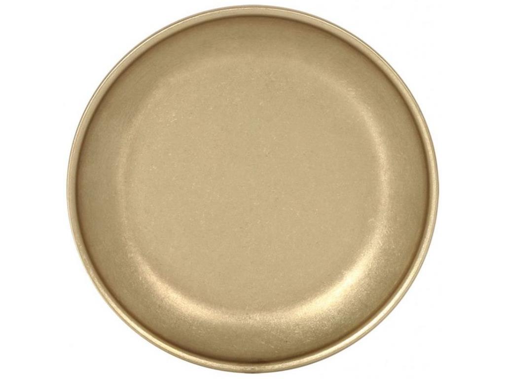 #72 PLATO-PS-INOX DORADO PAN ø14cm. VINTAGE