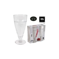 COPA JERRY HELADO/BATIDOS 33 cl SET 2 Uds.VIDRIO LA MEDITERRANEA