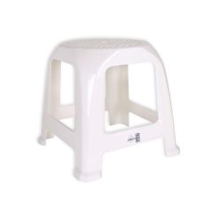 TABURETE Plastc. 26x26x33 cm. BLANCO MULTIUSOS