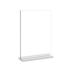 PORTA CARTA METACRILATO TRANSP. 10x15 cm. C/SOPORTE
