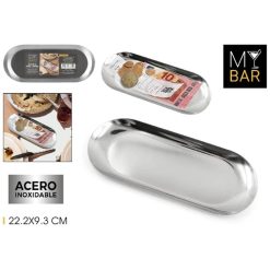 BANDEJA CAMBIO INOX OVAL 22'2x9'3 cm. MY BAR V.V.