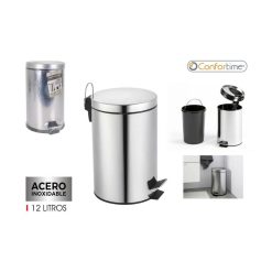 PAPELERA INOX C/PEDAL 12 Lts.