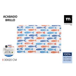 BANDEJA MELAMINA PESCAITOS 30x20x2'5 cm. LA MEDITERRANEA fisher