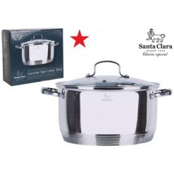 CACEROLA INOX C/TAPA CRISTAL 20 cm. SANTA CLARA