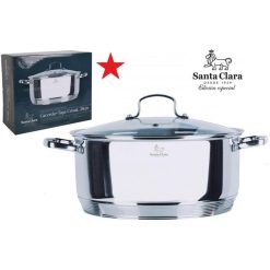 CACEROLA INOX C/TAPA CRISTAL 28 cm. SANTA CLARA