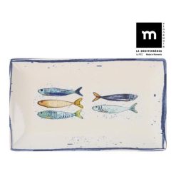 FUENTE PEIXE 25x15 cm. BRILLO PORCELANA MEDITERRANEA