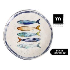 PLATO PEIXE 26 cm. LLANO BRILLO PORCELANA MEDITERRANEA