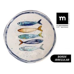 PLATO PEIXE 20 cm. POSTRE BRILLO PORCELANA MEDITERRANEA