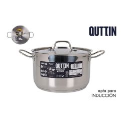 CACEROLA ALTA INOX 24 cm.+TAPA 6.5L QUTTIN