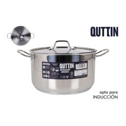CACEROLA ALTA INOX 28 cm.+TAPA 9.5L QUTTIN