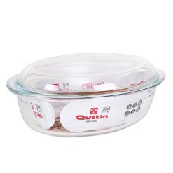 FUENTE VIDRIO OVAL C/TAPA 3,3 "QUTTIN"= &