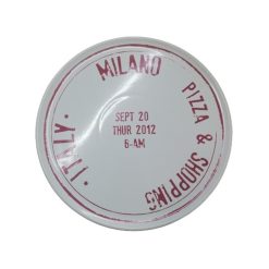 PLATO PIZZA 32 cm.Porcel.Dec. LETRAS ROJAS SANTA CLARA &
