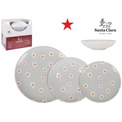 VAJILLA Porc.12 Pcs.(26cm) Mod.CAMOMILA SANTA CLARA