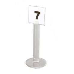 SOPORTE METACRILATO PARA Nº MESA  H.18 cm. HIELO