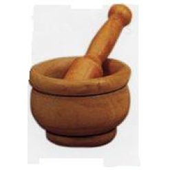 MORTERO MADERA 14 cm. C/MAZA