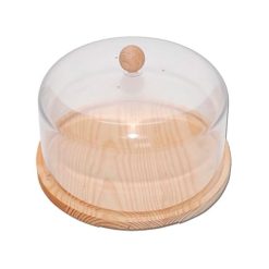 QUESERA PLASTICO 22cm. B/MADERA