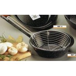 SARTEN C/CESTILLO 24 cm.C/MANGO ESMALTA