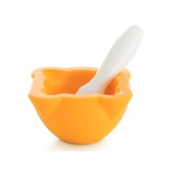 MORTERO POLIETILENO 16'5x8 cm. C/MAZA AMARILLO