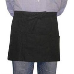 MANDIL MONEDERO 65x30 NEGRO  ROLL DRAP